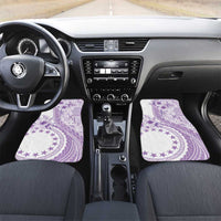 Kia Orana Cook Islands Car Mats Tiare and Stars - Lavender LT7 Set 2pcs - Front Lavender - Polynesian Pride