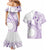 Kia Orana Cook Islands Couples Matching Mermaid Dress and Hawaiian Shirt Tiare and Stars - Lavender