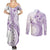 Kia Orana Cook Islands Couples Matching Summer Maxi Dress and Long Sleeve Button Shirt Tiare and Stars - Lavender