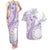 Kia Orana Cook Islands Couples Matching Tank Maxi Dress and Hawaiian Shirt Tiare and Stars - Lavender