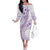 Kia Orana Cook Islands Family Matching Off The Shoulder Long Sleeve Dress and Hawaiian Shirt Tiare and Stars - Lavender