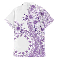 Kia Orana Cook Islands Family Matching Off Shoulder Maxi Dress and Hawaiian Shirt Tiare and Stars - Lavender