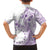 Kia Orana Cook Islands Family Matching Off Shoulder Short Dress and Hawaiian Shirt Tiare and Stars - Lavender