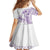 Kia Orana Cook Islands Family Matching Off Shoulder Short Dress and Hawaiian Shirt Tiare and Stars - Lavender