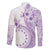 Kia Orana Cook Islands Family Matching Off Shoulder Short Dress and Hawaiian Shirt Tiare and Stars - Lavender