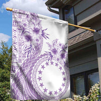 Kia Orana Cook Islands Garden Flag Tiare and Stars - Lavender LT7 - Polynesian Pride
