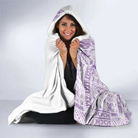 Kia Orana Cook Islands Hooded Blanket Tiare and Stars - Lavender LT7 - Polynesian Pride