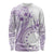 Kia Orana Cook Islands Long Sleeve Shirt Tiare and Stars - Lavender