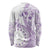 Kia Orana Cook Islands Long Sleeve Shirt Tiare and Stars - Lavender