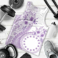 Kia Orana Cook Islands Men Tank Top Tiare and Stars - Lavender LT7 - Polynesian Pride