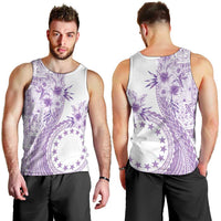 Kia Orana Cook Islands Men Tank Top Tiare and Stars - Lavender LT7 - Polynesian Pride