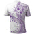 Kia Orana Cook Islands Polo Shirt Tiare and Stars - Lavender