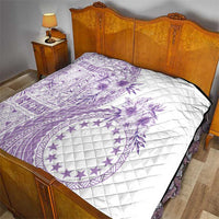 Kia Orana Cook Islands Quilt Tiare and Stars - Lavender