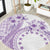 Kia Orana Cook Islands Round Carpet Tiare and Stars - Lavender