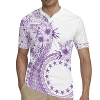 Kia Orana Cook Islands Rugby Jersey Tiare and Stars - Lavender LT7 - Polynesian Pride