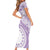 Kia Orana Cook Islands Short Sleeve Bodycon Dress Tiare and Stars - Lavender