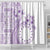 Kia Orana Cook Islands Shower Curtain Tiare and Stars - Lavender