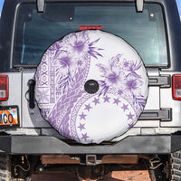 Kia Orana Cook Islands Spare Tire Cover Tiare and Stars - Lavender LT7 Lavender - Polynesian Pride