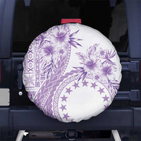 Kia Orana Cook Islands Spare Tire Cover Tiare and Stars - Lavender LT7 - Polynesian Pride
