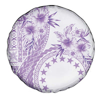Kia Orana Cook Islands Spare Tire Cover Tiare and Stars - Lavender LT7 - Polynesian Pride