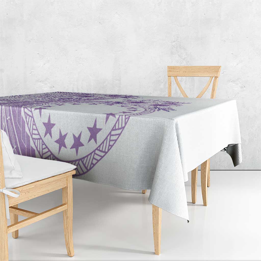 Kia Orana Cook Islands Tablecloth Tiare and Stars - Lavender LT7 - Polynesian Pride