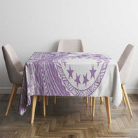 Kia Orana Cook Islands Tablecloth Tiare and Stars - Lavender LT7 - Polynesian Pride