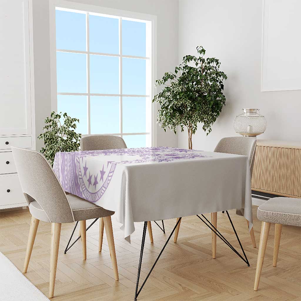 Kia Orana Cook Islands Tablecloth Tiare and Stars - Lavender LT7 - Polynesian Pride