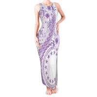 Kia Orana Cook Islands Tank Maxi Dress Tiare and Stars - Lavender LT7 Women Lavender - Polynesian Pride