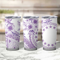 Kia Orana Cook Islands Tumbler Cup Tiare & Stars - Lavender LT7 - Polynesian Pride