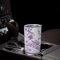 Kia Orana Cook Islands Tumbler Cup Tiare & Stars - Lavender LT7 - Polynesian Pride