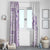 Kia Orana Cook Islands Window Curtain Tiare and Stars - Lavender