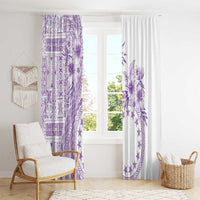 Kia Orana Cook Islands Window Curtain Tiare and Stars - Lavender LT7 - Polynesian Pride