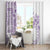 Kia Orana Cook Islands Window Curtain Tiare and Stars - Lavender