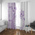 Kia Orana Cook Islands Window Curtain Tiare and Stars - Lavender