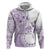 Kia Orana Cook Islands Zip Hoodie Tiare and Stars - Lavender