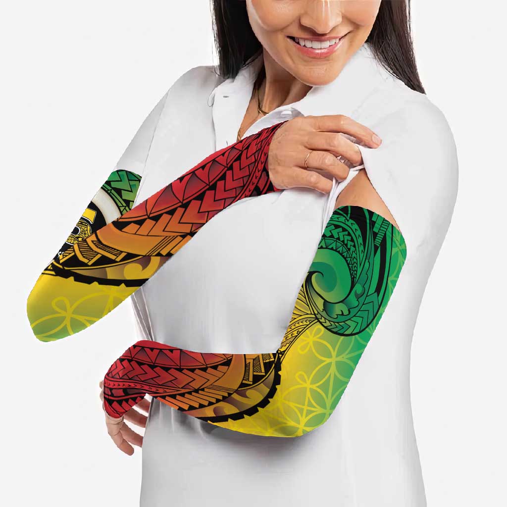 Vanuatu 45th Independence Anniversary Arm Sleeves Ni-Van Sandroing LT7 - Polynesian Pride