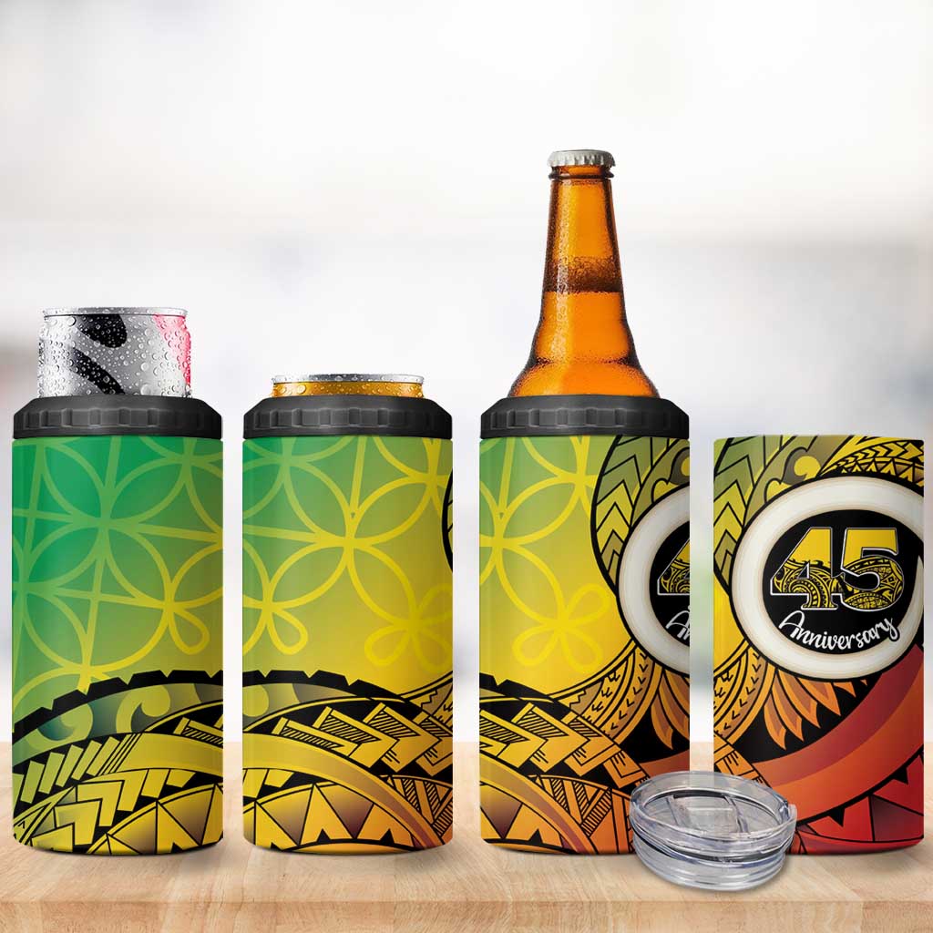 Vanuatu 45th Independence Anniversary 4 in 1 Can Cooler Tumbler Ni-Van Sandroing LT7 - Polynesian Pride