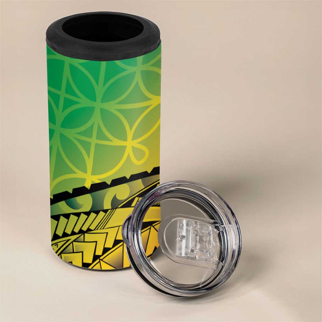 Vanuatu 45th Independence Anniversary 4 in 1 Can Cooler Tumbler Ni-Van Sandroing LT7 - Polynesian Pride