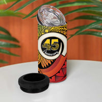 Vanuatu 45th Independence Anniversary 4 in 1 Can Cooler Tumbler Ni-Van Sandroing LT7 - Polynesian Pride