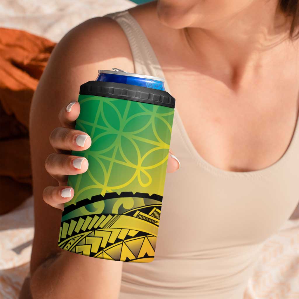 Vanuatu 45th Independence Anniversary 4 in 1 Can Cooler Tumbler Ni-Van Sandroing LT7 - Polynesian Pride