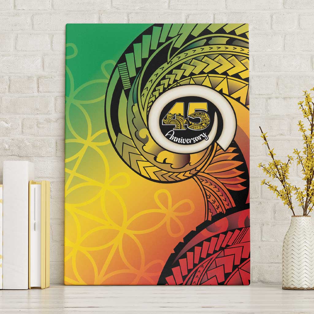Vanuatu 45th Independence Anniversary Canvas Wall Art Ni-Van Sandroing LT7 Without Frame Colorful - Polynesian Pride