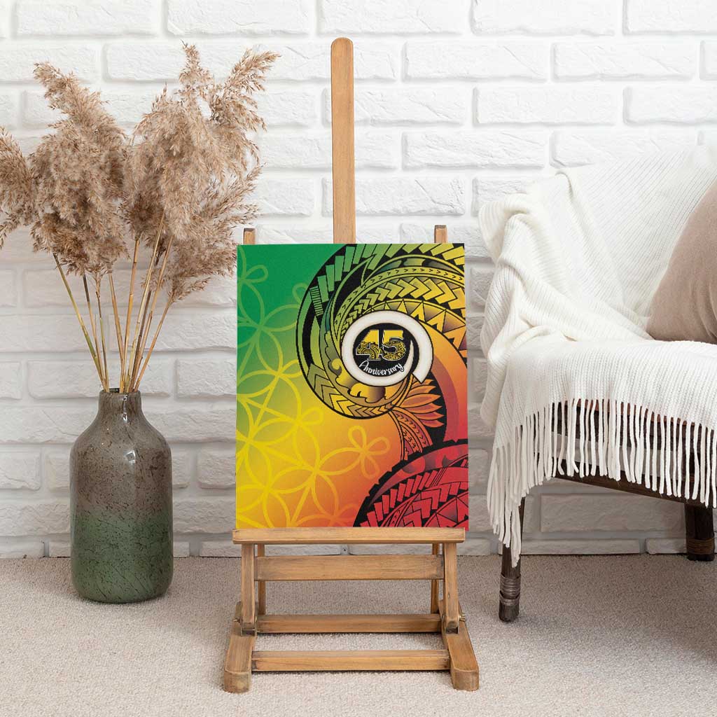 Vanuatu 45th Independence Anniversary Canvas Wall Art Ni-Van Sandroing LT7 - Polynesian Pride