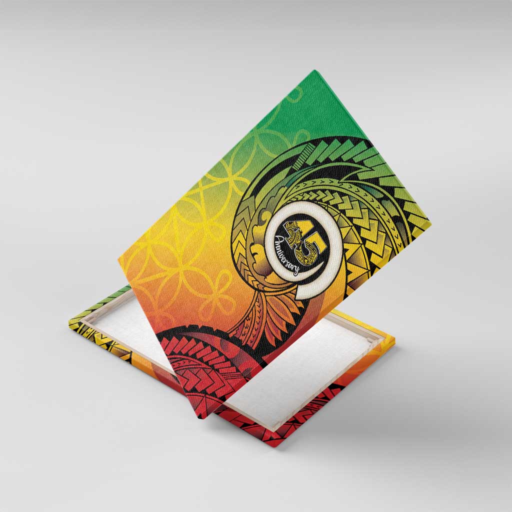 Vanuatu 45th Independence Anniversary Canvas Wall Art Ni-Van Sandroing LT7 With Frame Colorful - Polynesian Pride