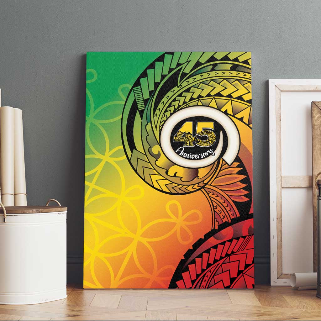 Vanuatu 45th Independence Anniversary Canvas Wall Art Ni-Van Sandroing LT7 - Polynesian Pride