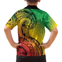 Vanuatu 45th Independence Anniversary Family Matching Long Sleeve Bodycon Dress and Hawaiian Shirt Ni-Van Sandroing - Polynesian Pride
