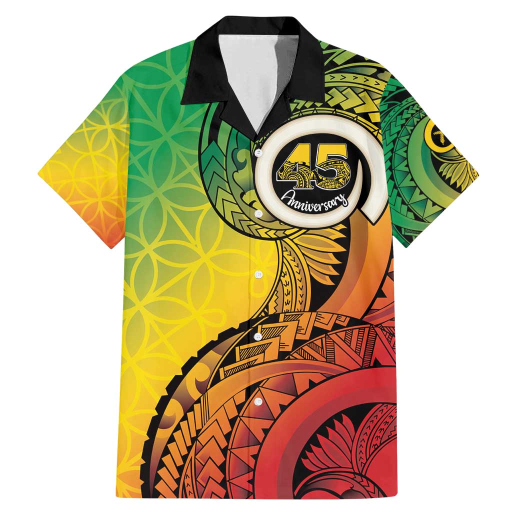 Vanuatu 45th Independence Anniversary Family Matching Mermaid Dress and Hawaiian Shirt Ni-Van Sandroing - Polynesian Pride