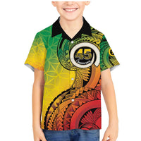 Vanuatu 45th Independence Anniversary Family Matching Mermaid Dress and Hawaiian Shirt Ni-Van Sandroing - Polynesian Pride