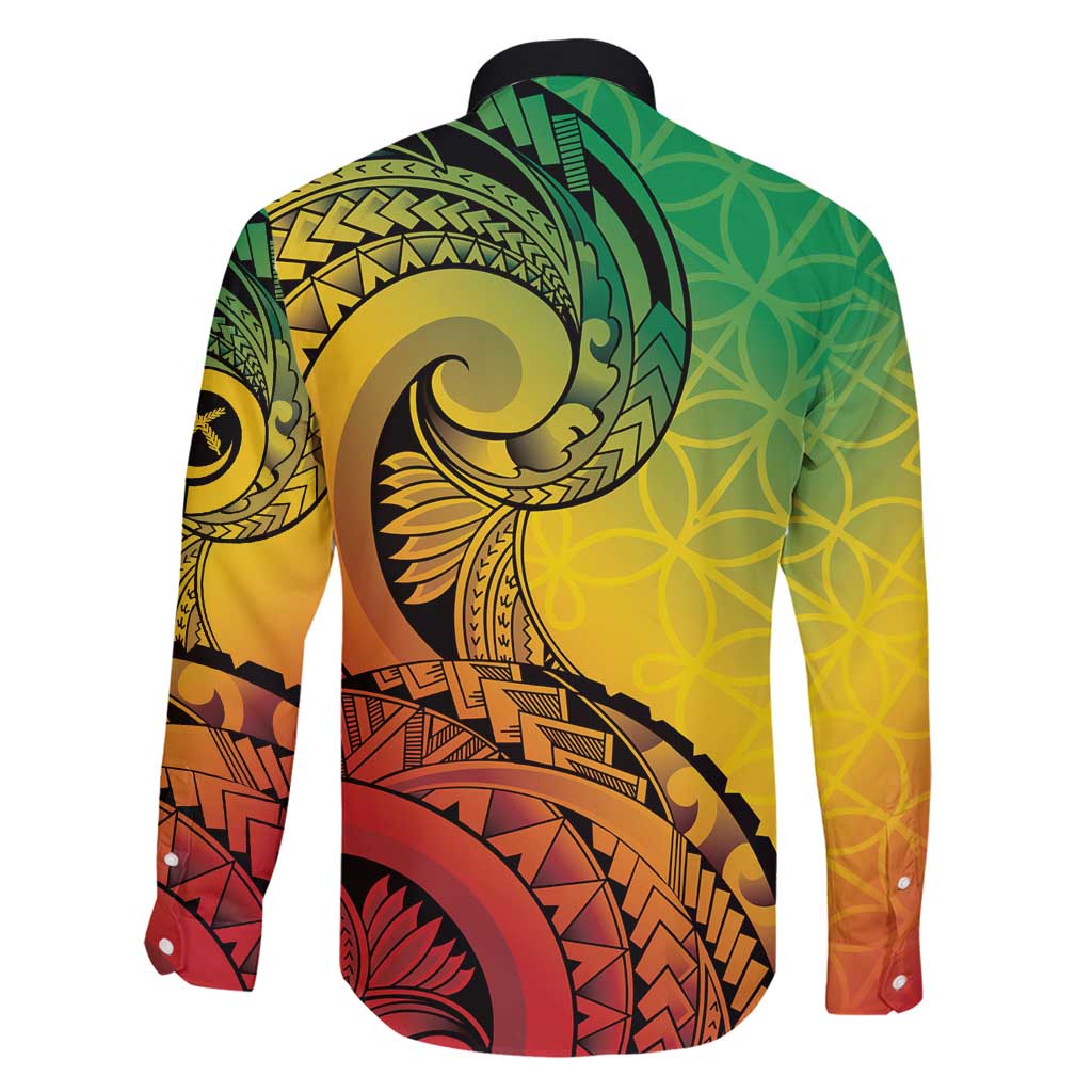 Vanuatu 45th Independence Anniversary Family Matching Short Sleeve Bodycon Dress and Hawaiian Shirt Ni-Van Sandroing - Polynesian Pride