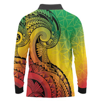 Vanuatu 45th Independence Anniversary Long Sleeve Polo Shirt Ni-Van Sandroing - Polynesian Pride