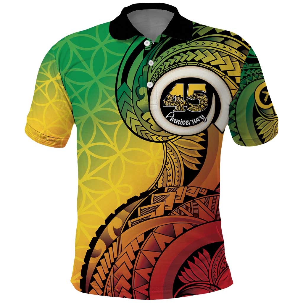 Vanuatu 45th Independence Anniversary Polo Shirt Ni-Van Sandroing - Polynesian Pride
